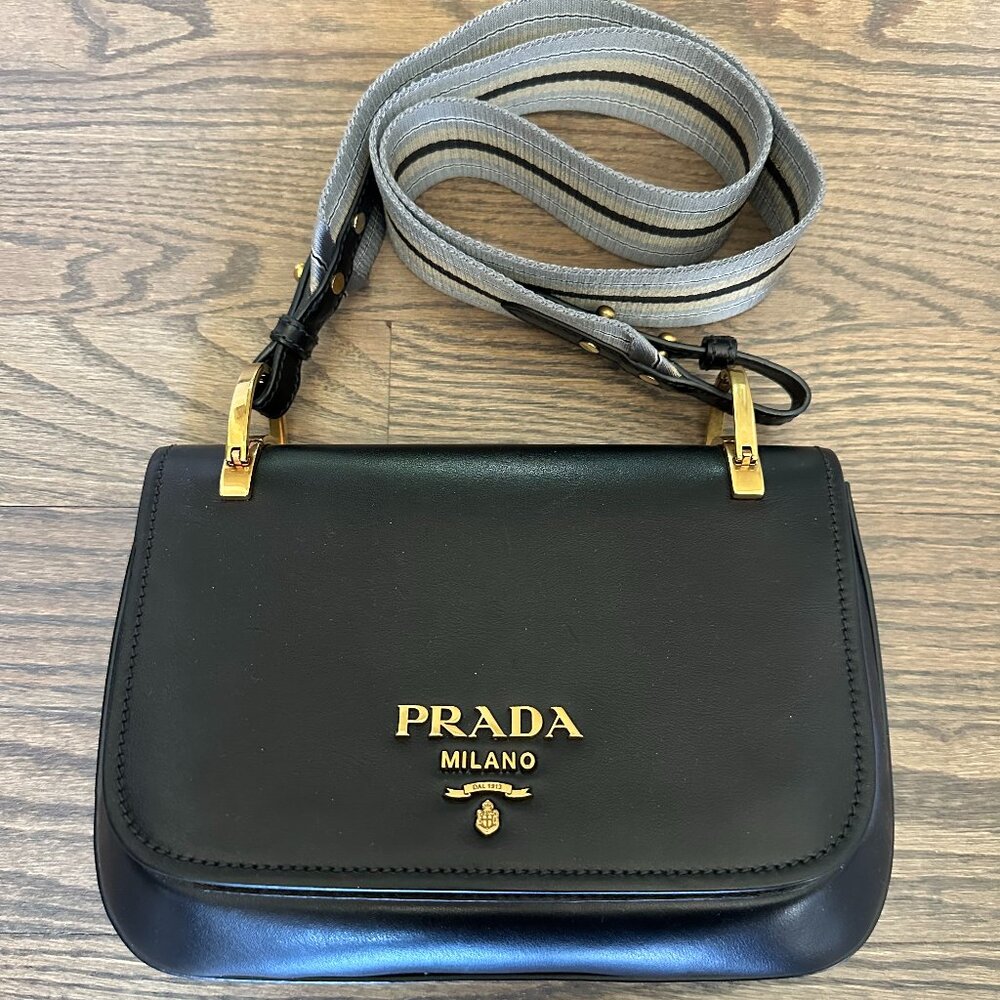 Prada City Calf Pionniere Saddle Bag